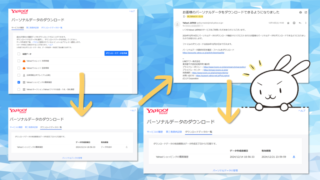 Yahoo！ショッピング購入履歴確認