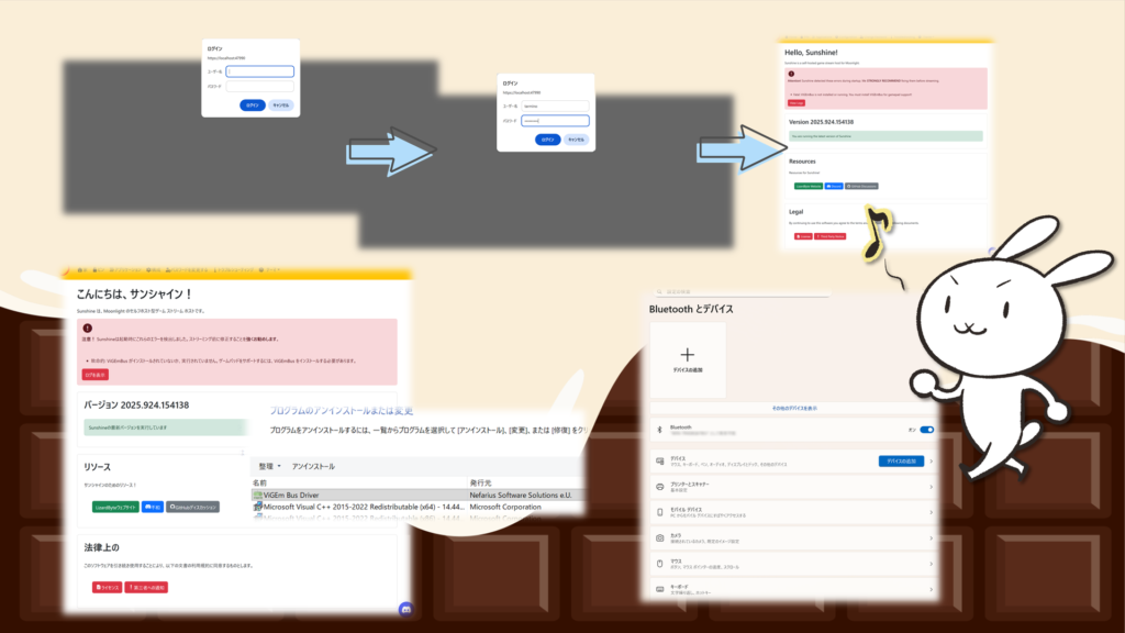 Sunshine セットアップ_2